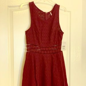 FREE PEOPLE- never worn Burgundy summer